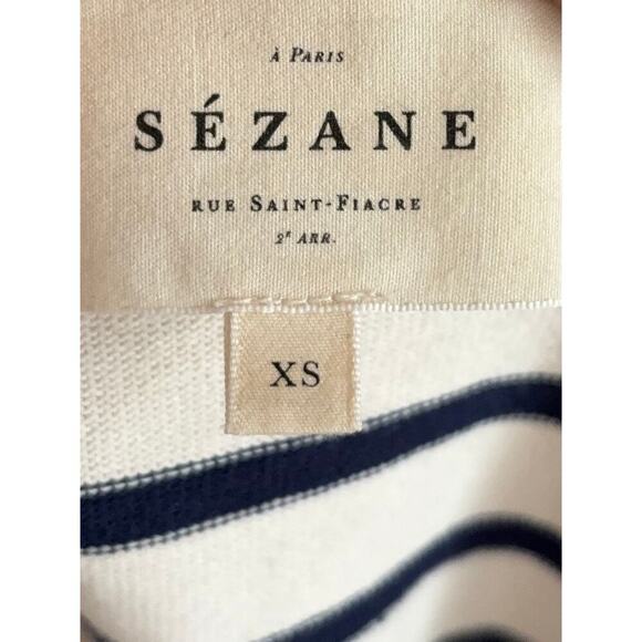 B45 Sezane Colette Mariniere Striped Top Women XS Parisian Chic Old Money French - Picture 8 of 9